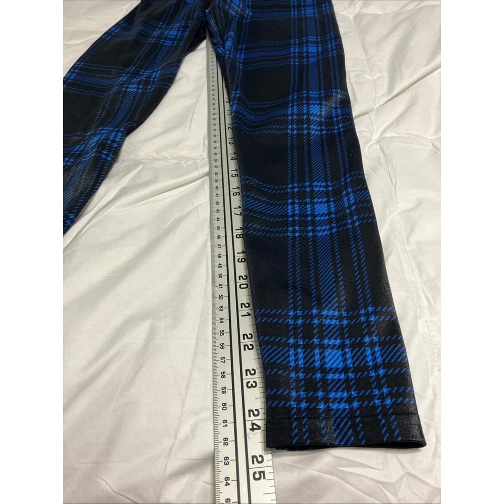 BlackMilk Blue Tartan Women's Leggings Size M - Picture 3 of 8